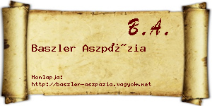 Baszler Aszpázia névjegykártya